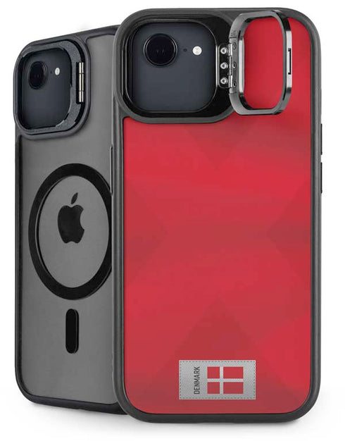 Denmark Soccer Flag iPhone 16e Kickstand Case